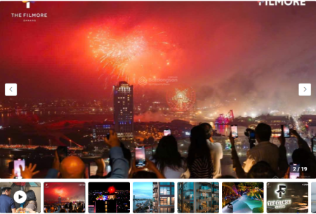 Căn góc view sông 2 phòng ngủ có ban công lớn hướng Đông Nam.…