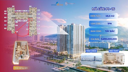 Chính chủ bán căn hộ cao cấp 1PN tầng 21 trực diện sông…
