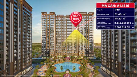 View nội khu bể bơi cực đẹp căn hộ 1PN+ tòa A1.1816 K- Park Avenues khu đô thị bậc nhất Thanh Hóa.
