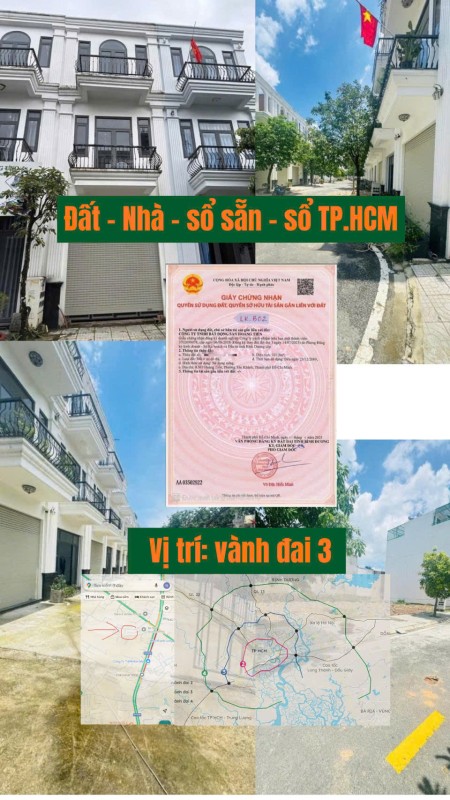 Bán Đất Nền & Nhà Phố P.Tân Khánh TP.HCM - 4PN,3WC - Miếu Ông Cù vào 500M