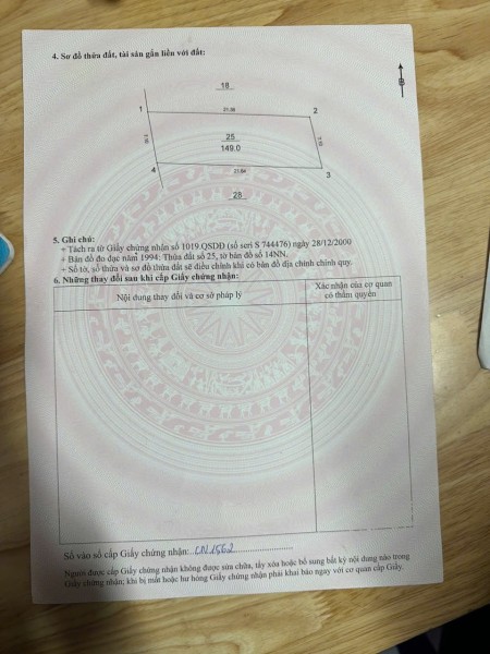 Cần bán gấp lô đất quận Bắc Từ Liêm rất đẹp