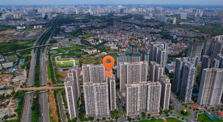 Căn shop nằm tại dự án Vinhoms Smart City