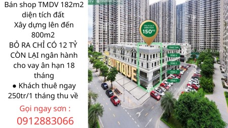 Cần bán căn shop TMDV dự án Vinhomes Smart City