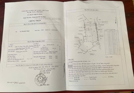 Cần bán gấp nhà đất số 199/1 Tô Ngọc Vân, TP Thủ Đức, DT 341.6m2