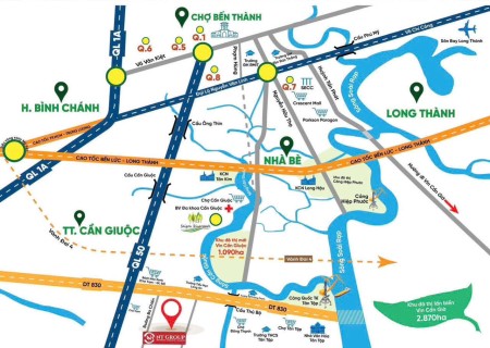 Bán đất chính chủ full thổ cư, ngay mặt tiền đường DT 830, sổ hồng trao tay công chứng ngay.