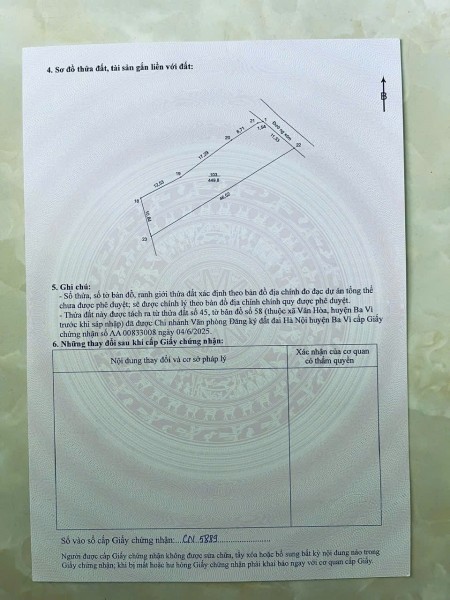 Giao Bán Lô Đất 2 Mặt Tiền Tại Xã Yên Bài - BaVi