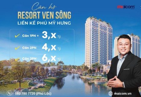  KHẢI HOÀN PRIME 2PN 55m²- Giá Tốt chỉ 4,x tỷ, Căn Hộ Resort Ven Sông