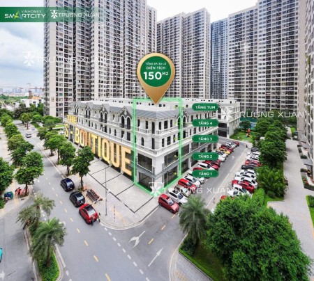 Bán shop TMDV vinhomes smart city diện tích 150 m2 với giá bán 38 tỷ