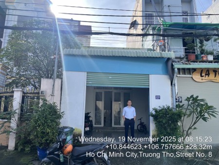 Bán nhà mặt tiền 37D Đường Số 8 P. Trường Thọ TP Thủ Đức