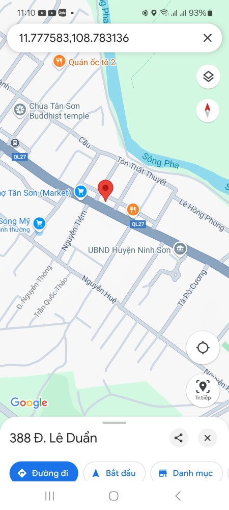 Bán nhà 2 mặt tiền nguyên căn tại trung tâm sầm uất thị trấn Tân Sơn, Ninh Sơn, Ninh Thuận