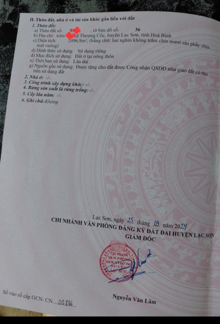 CẦN BÁN GẤP LÔ ĐẸP THƯỢNG CỐC - HÒA BÌNH