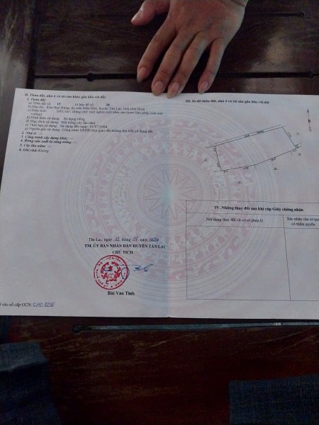 Bán đất 1165m² Mãn Đức Tân Lạc Hòa Bình