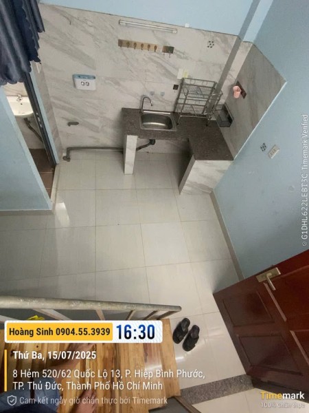 Phòng trọ 25m² có gác lửng, hẻm 520 QL13, Hiệp Bình Phước, Thủ Đức