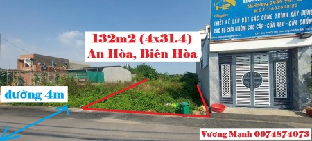 ĐẤT 132M², NGANG 4M, BIÊN HÒA, ĐỒNG NAI