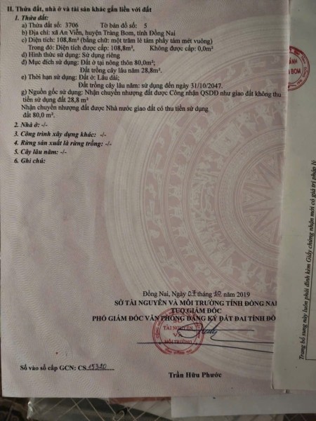 Đất nền thổ cư An Viễn Trảng Bom Đồng Nai