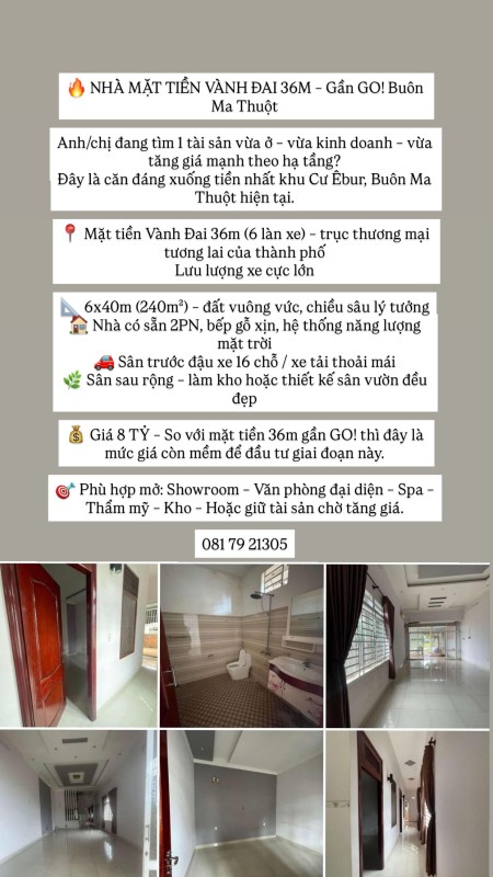 BÁN NHÀ MẶT TIỀN VÀNH ĐAI – SIÊU PHẨM 6x40