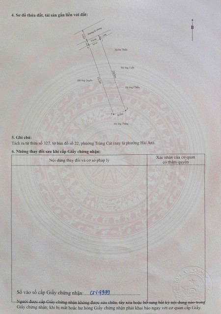 ĐẤT ĐẸP 93,9m mặt đường 5m TRÀNG CÁT CHO QUÝ KH