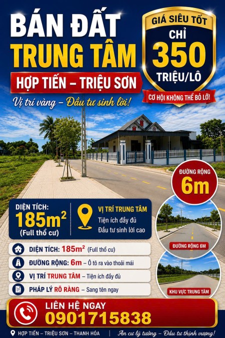 Bán đất trung tâm xã tại triệu sơn thanh hóa