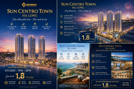  SUN CENTRO TOWN HẠ LONG - CĂN BIỂN GIÁ TỐT 