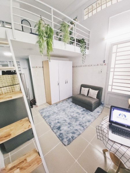 Phòng trọ có gác (Duplex) CV Làng Hoa – Full nội thất mới keng xà beng