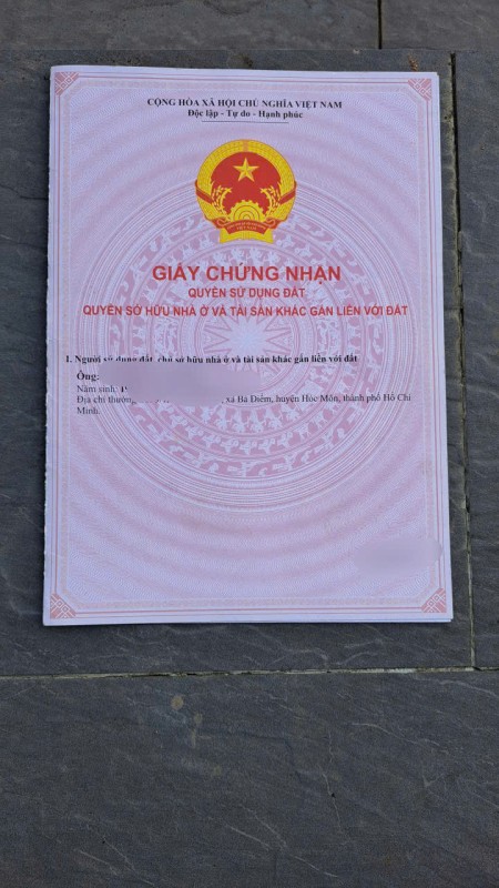 CHÍNH CHỦ CẦN BÁN ĐẤT TẠI XÃ VĨNH LỘC A – HUYỆN BÌNH CHÁNH