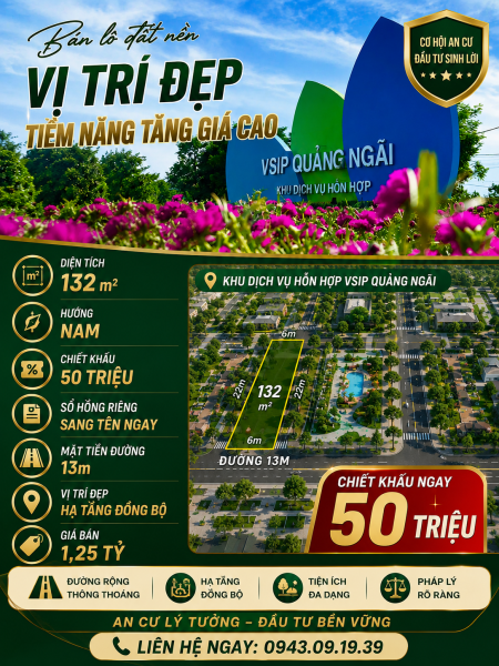 Lô Đẹp VSIP - Hạ Tầng Hoàn Thiện, Vị Trí Đáng Xuống Tiền