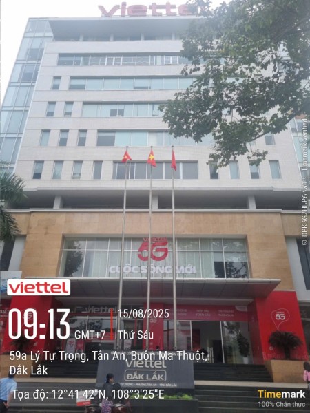 Tòa nhà Viettel Đắk Lắk – Cho thuê văn phòng hạng B - Ngay trung tâm Buôn Ma Thuột