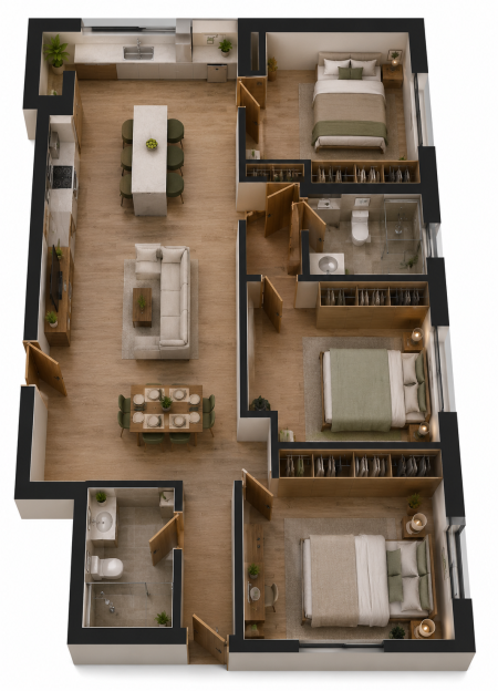 75.84m2 - Giá 7 tỷ chưa chiết khấu - 3PN2WC Arcadia Nguyễn Hữu Thọ