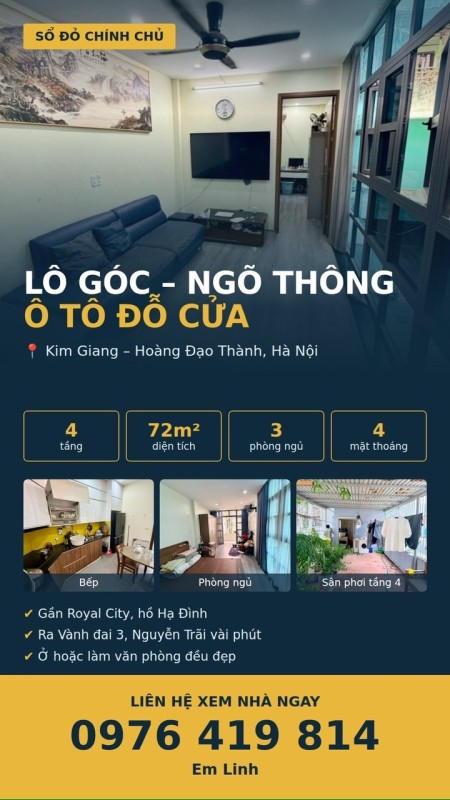  18 TỶ | LÔ GÓC PHÂN LÔ — 72M² • MẶT TIỀN RỘNG • Ô TÔ ĐỖ CỬA • VÀI BƯỚC RA PHỐ 
