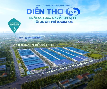 Chính chủ: Đất công nghiệp | Kho bãi | Logistics - CCN Diên Thọ VCN gần Nha Trang - dt >5.000m²