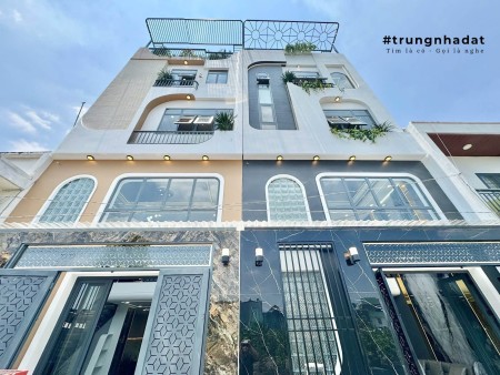Giảm 350 triệu - Nhà phố mới Thạnh Lộc 15, 5 tầng, 4PN, giá 5,63 tỷ