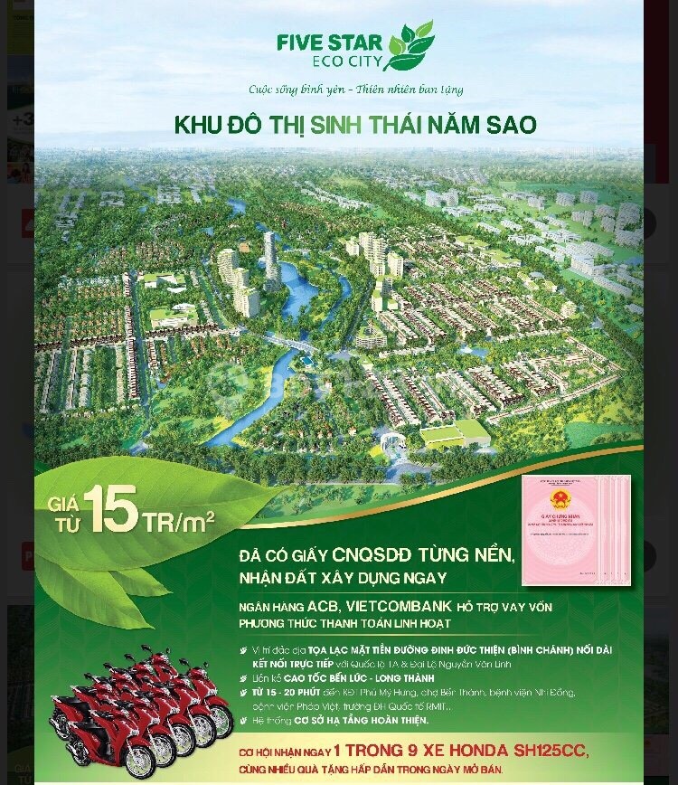 Chính thức nhận giữ chỗ dự án khu đô thị 5 sao - Five Star, đã có sổ hồng riêng từng nền
