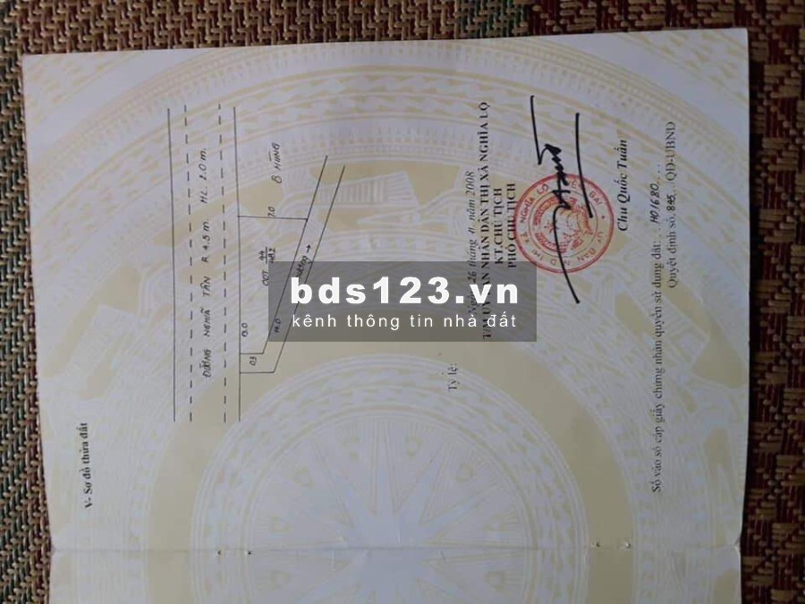 Bán nhà Nghĩa Tân, Tổ 7 phường Trung Tâm, Thị Xã Nghĩa Lộ, Tỉnh Yên Bái 48,2 m2 chính chủ 750 triệu