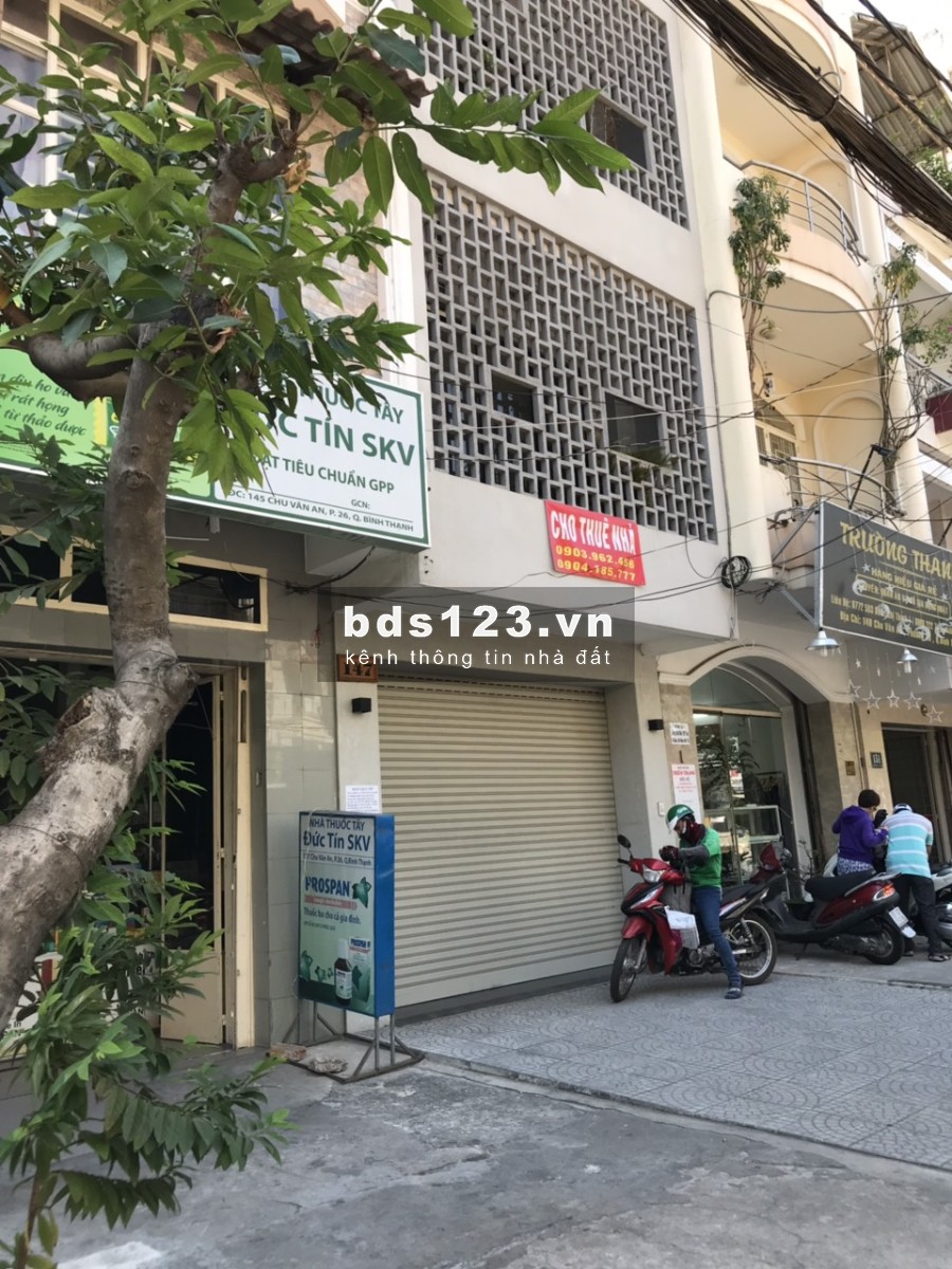 Cho thuê nhà nguyên căn 810 M2 đường lớn D2 F25 Bình Thạnh DT 9-18 m . Nhà nguyên căn 4 lầu