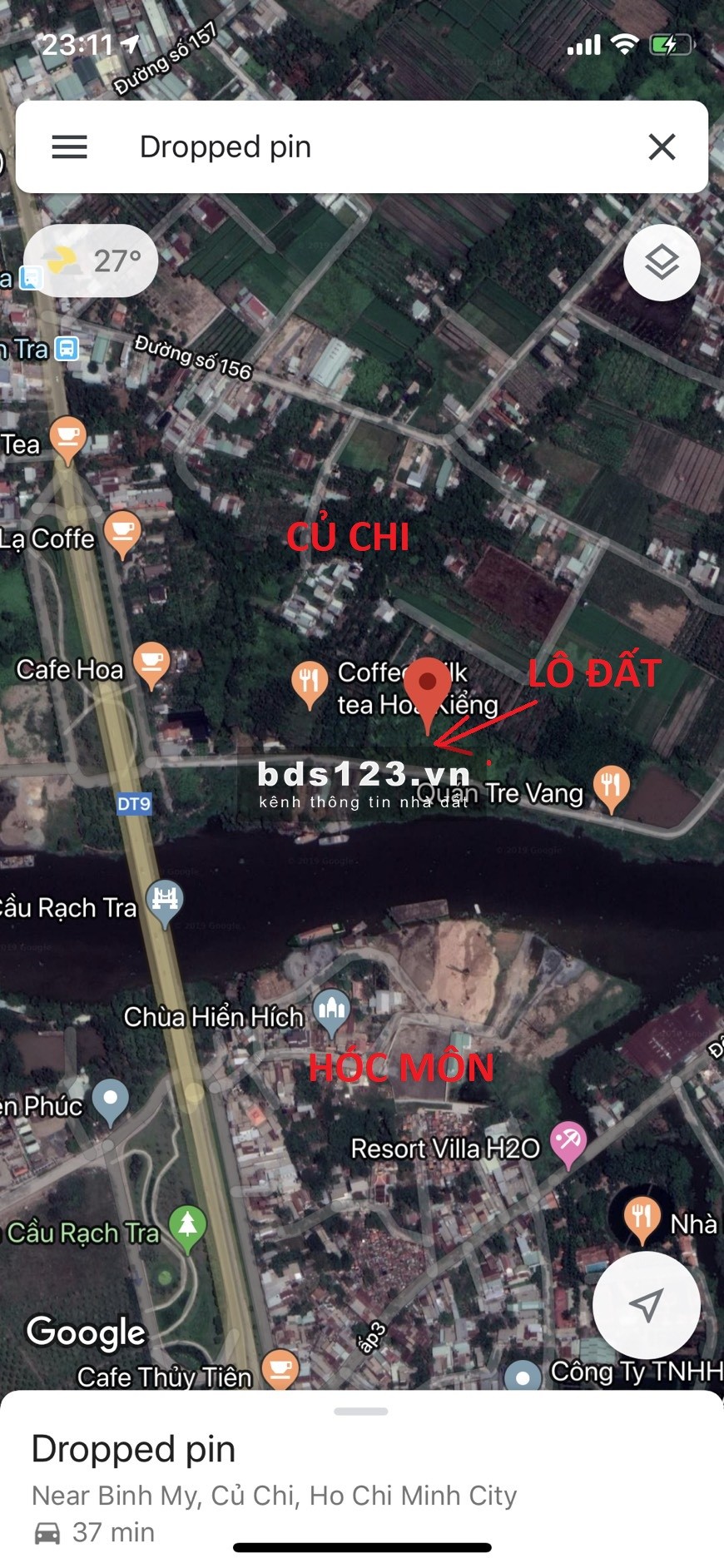 BÁN 3000M2 ĐẤT MẶT TIỀN ĐƯỜNG BỜ SÔNG TẠI CẦU RẠCH TRA, BÌNH MỸ, CỦ CHI (LIỀN KỀ HÓC MÔN)