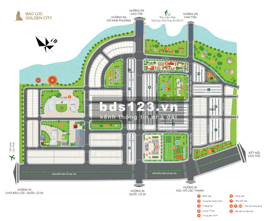 Mở bán duy nhất 20 lô Shophouse mặt tiền Nguyễn Thái Bình dự án Bảo Lộc Golden City giá 10.9tr/m2
