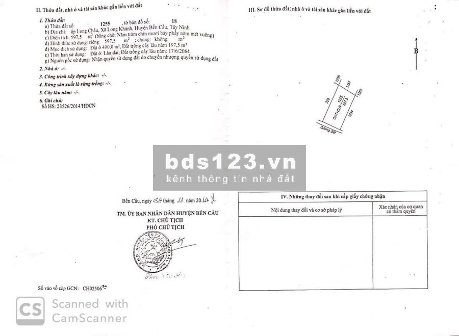 Chính chủ bán lô đất DT 1015m2 (có nhà cấp 4 trên đất). Cách Tỉnh lộ 786 60m. GIÁ 2.2 TỶ
