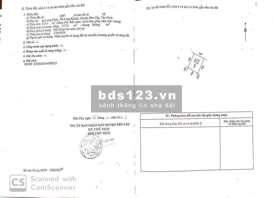 Chính chủ bán lô đất DT 1015m2 (có nhà cấp 4 trên đất). Cách Tỉnh lộ 786 60m. GIÁ 2.2 TỶ