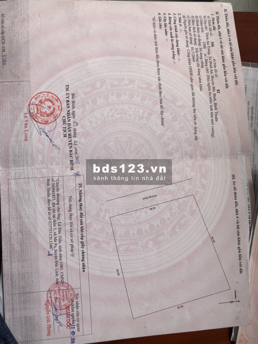 Bán đất Bắc Bình 3 mặt tiền đường nhựa 8m, gần Khu du lịch Hồ Cà Dây, giá siêu rẻ