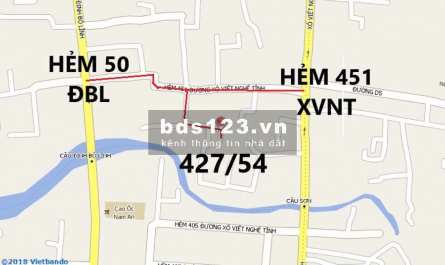 Cho thuê nhà nguyên căn, hẻm ba gác, 3PN, 3WC, gần Hàng Xanh, Bến xe Miền Đông