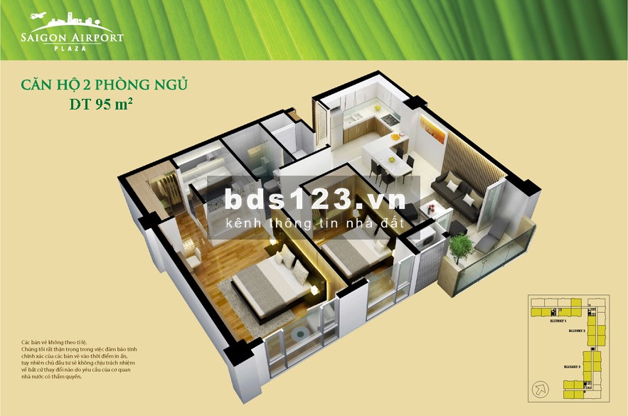 Saigon Airport Plaza_Bán gấp CH 2PN, giá chỉ 4,15 tỷ, nội thất cao cấp. Hotline PKD 0902 788 995 xem nhà ngay
