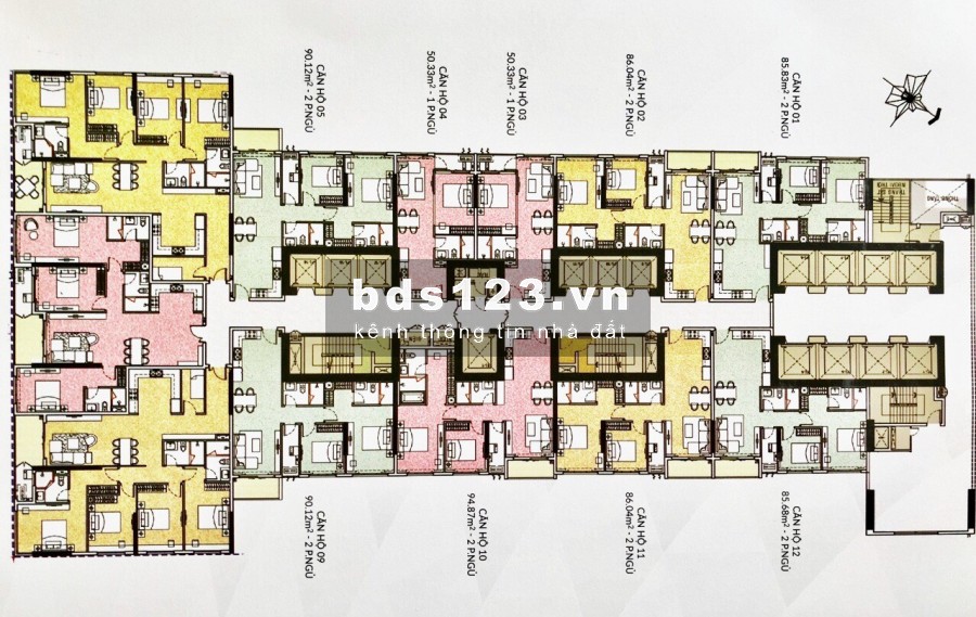 Căn hộ 3PN - 135m2 dự án Opal Tower - Saigon Pearl cho thuê. Hotline PKD 0908 078 995