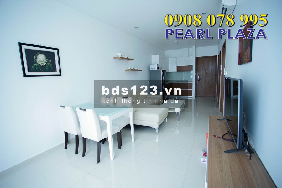 Pearl Plaza_Cho thuê gấp căn hộ 1pn_56m2 Chỉ 16 triệu, đủ nội thất. Hotline Pkd 0908 078 995 Xem Nhà Ngay