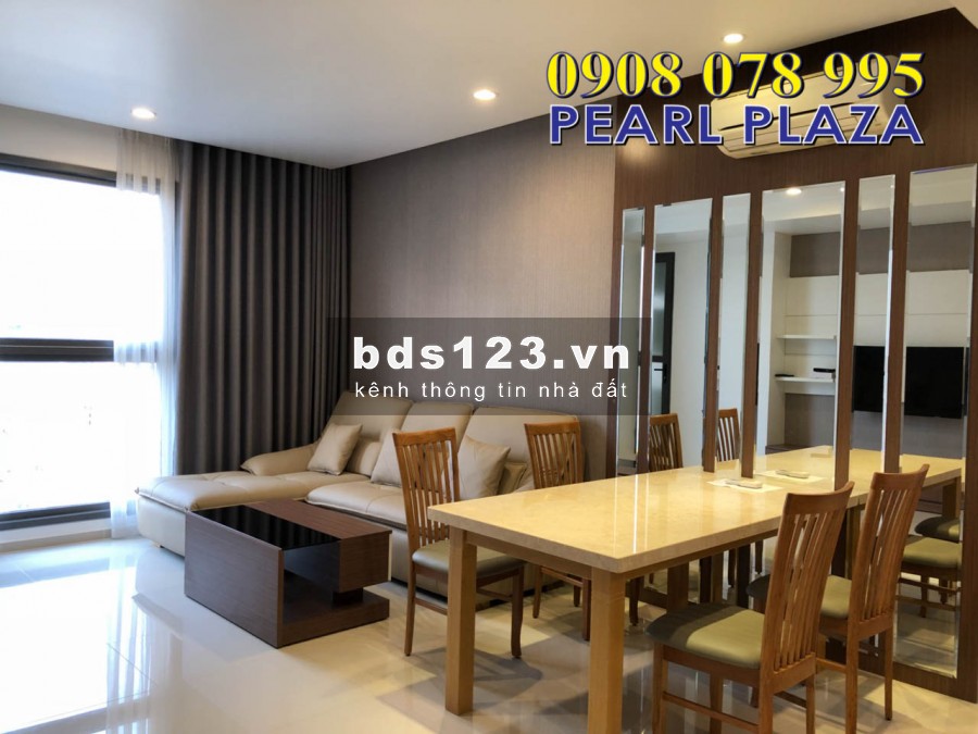 Pearl Plaza_Cho thuê gấp căn hộ 1pn_56m2 Chỉ 16 triệu, đủ nội thất. Hotline Pkd 0908 078 995 Xem Nhà Ngay