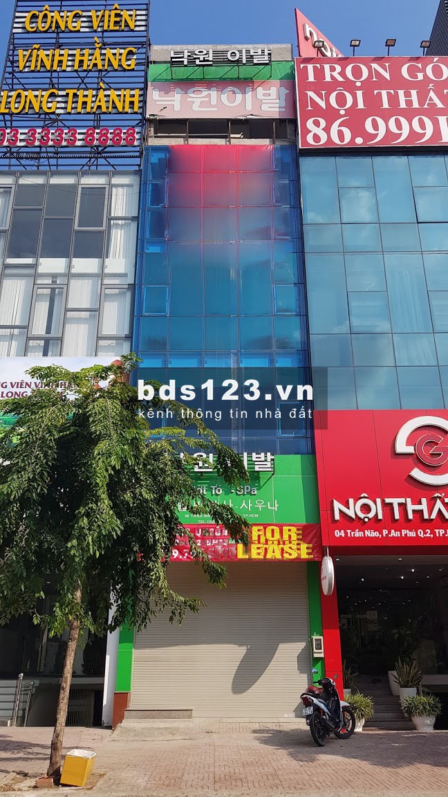 Cho thuê Nhà vp hầm 5 lầu 600m2 Trần Não An Phú Quận 2 MS:519