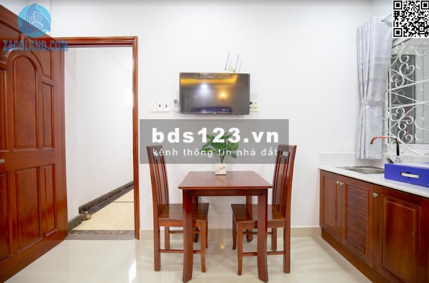 Căn hộ cao cấp sang trọng full nội thất gỗ tự nhiên Hoàng Sa Q. Tân Bình