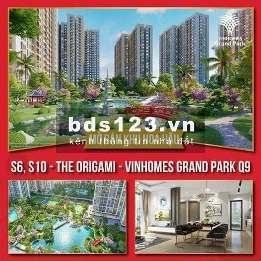Mỡ bán phân khu S6 và S10 đẹp nhất dự án Vinhome khu Origami hồ cá coi vườn nhật bản