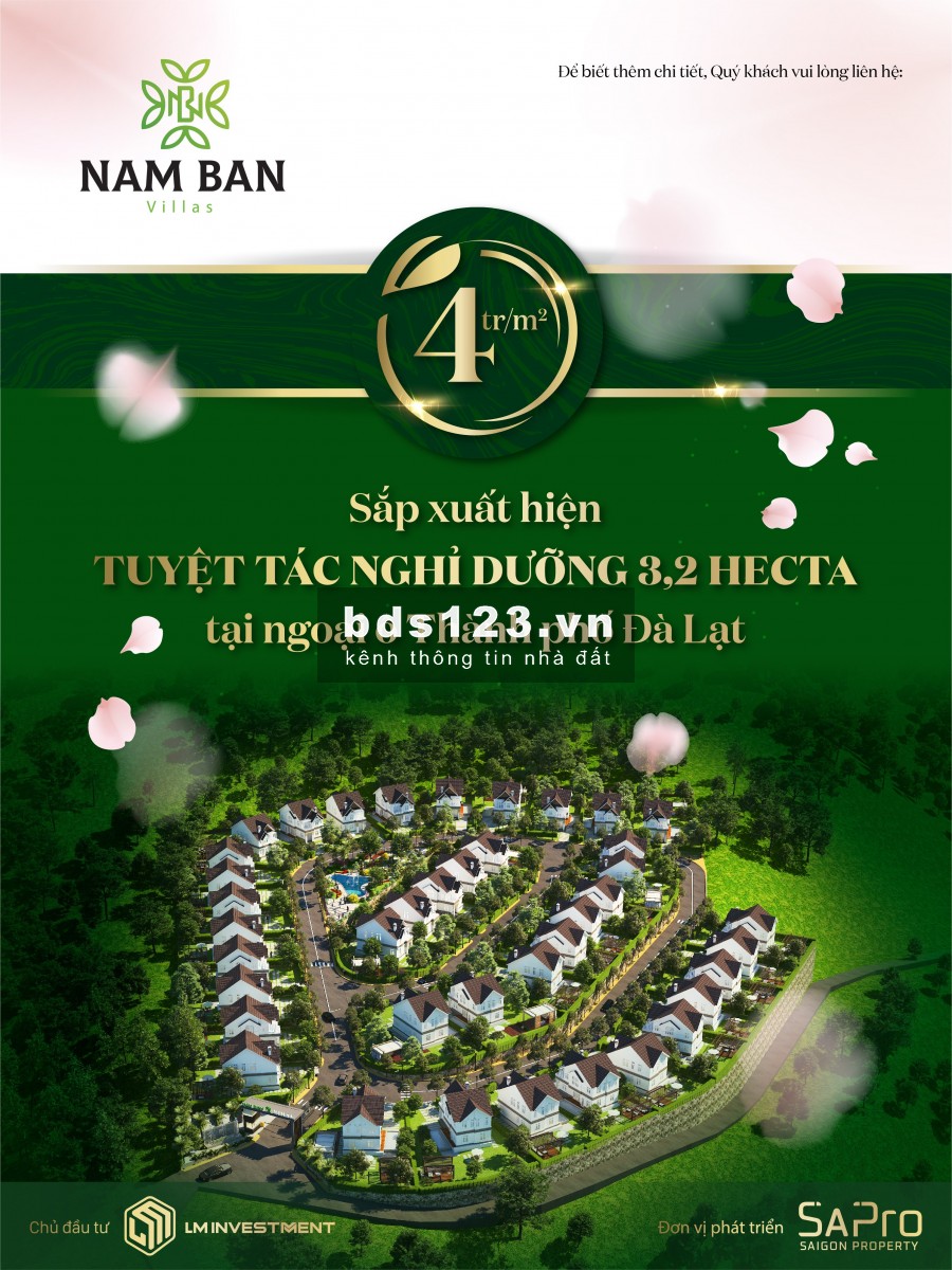 Nam Ban Villas Lâm Đồng - đất nền biệt thự liền kề Đà Lạt