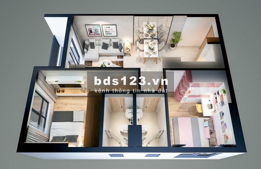 Bán lỗ căn hộ 2PN 51,3m2 còn 1tỷ 580tr, 2PN 57m2 1,7tỷ, 1PN 36m2 1,3tỷ chung cư Bcons Plaza