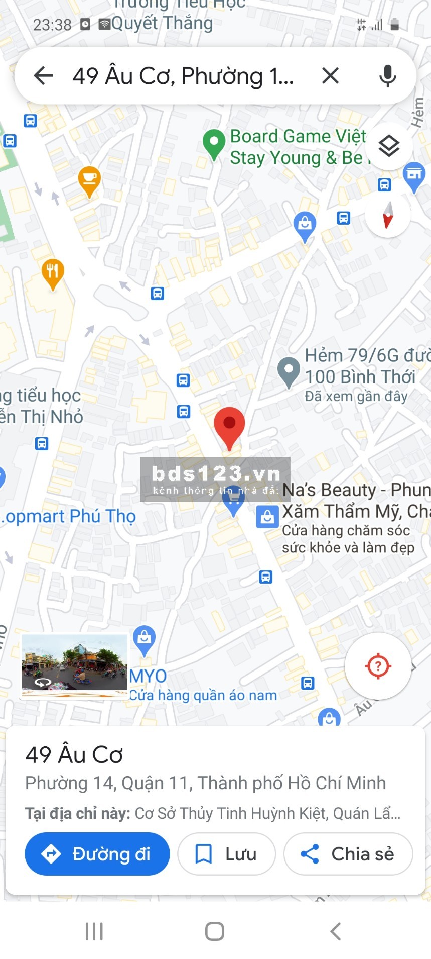 CHÍNH CHỦ BÁN NỀN THỔ CƯ ÂU CƠ QUẬN 11 GIÁ CHỈ HƠN 100 TRIỆU/M2